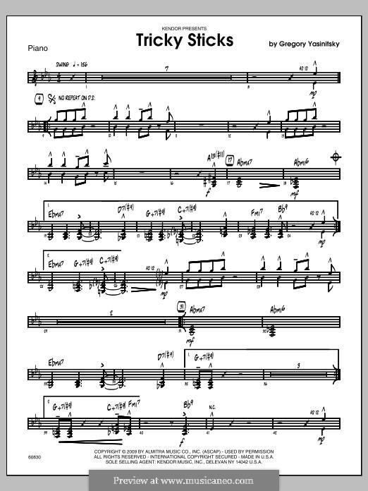 Tricky Sticks: Piano part by Gregory Yasinitsky