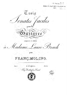 Three Easy Sonatas, Op.1: Complete set by Francesco Molino