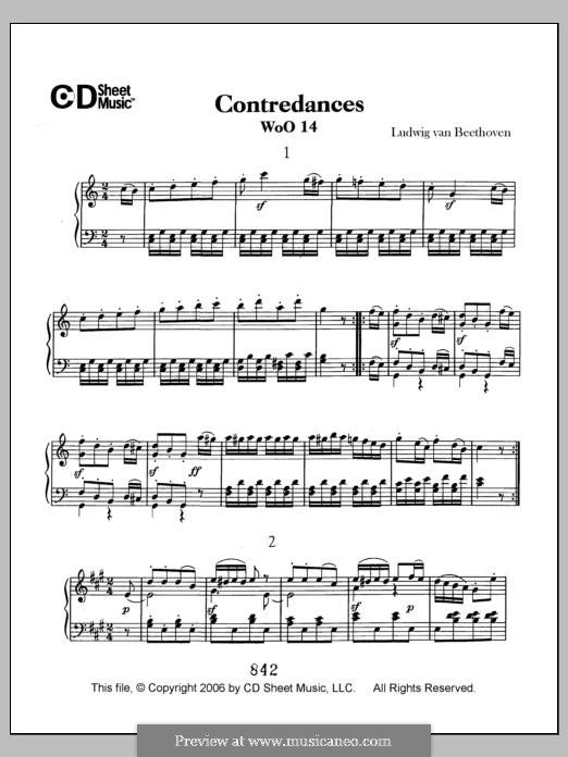 Twelve Contredanses for Orchestra, WoO 14: Complete set by Ludwig van Beethoven