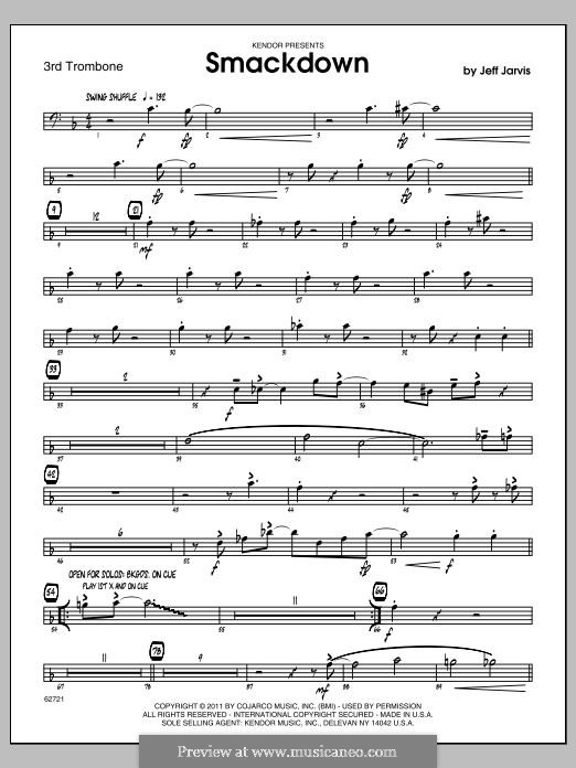 Smackdown: Trombone 3 part by Jeff Jarvis
