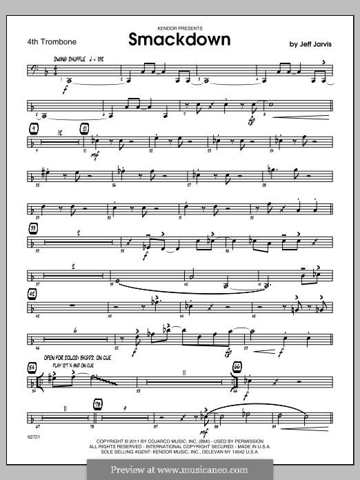 Smackdown: Trombone 4 part by Jeff Jarvis