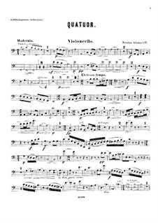 String Quartet in A Minor: Cello part by Nikolay Afanasyev