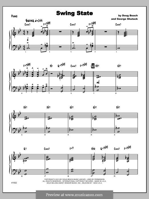 Swing State: Piano part by Doug Beach, George Shutack