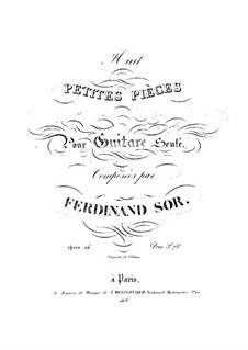 Eight Little Pieces, Op.24: Complete set by Fernando Sor