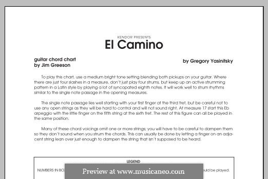 El Camino: Guitar/ Rhythm part by Gregory Yasinitsky