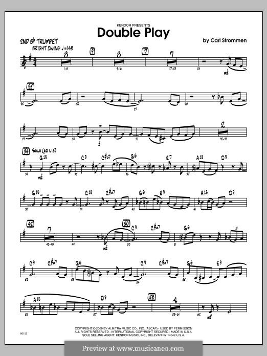 Double Play: 2nd Bb Trumpet part by Carl Strommen