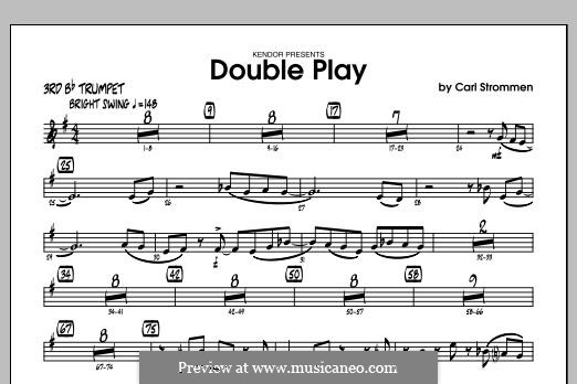 Double Play: 3rd Bb Trumpet part by Carl Strommen