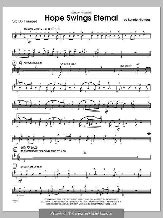 Hope Swings Eternal: 3rd Bb Trumpet part by Lennie Niehaus