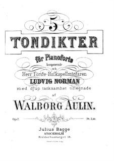 Five Pieces, Op.7: Five Pieces by Valborg Aulin