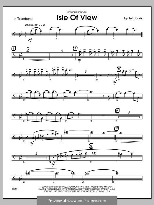 Isle of View: 1st Trombone part by Jeff Jarvis