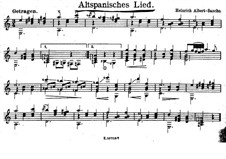 Altspanisches Lied: Altspanisches Lied by Heinrich Albert