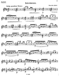 Intermezzo in D Major: For guitar by Heinrich Albert