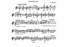 Sonata No.1 in E Minor: For guitar by Heinrich Albert