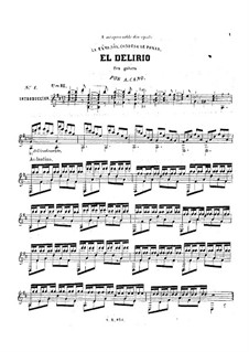 El Delirio: For guitar by Antonio Cano Curriella