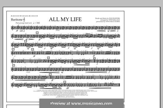 All My Life: Baritone T.C. part by Christopher Shiflett, David Grohl, Nate Mendel, Taylor Hawkins