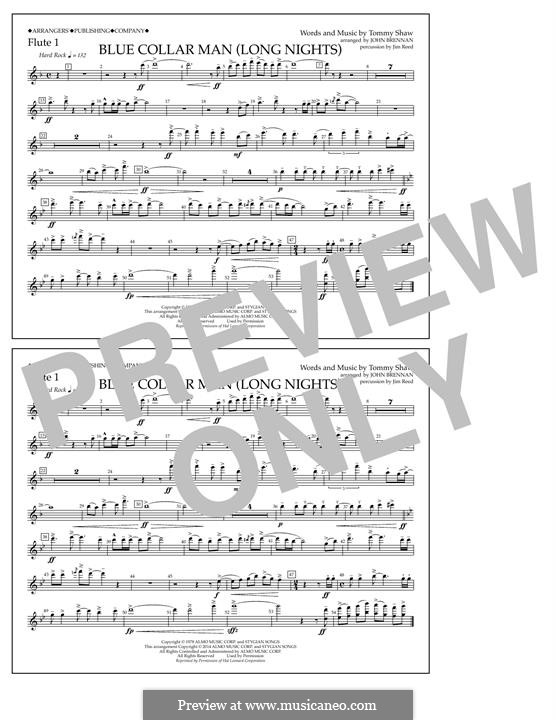 Blue Collar Man (Long Nights): Flute 1 part by Tommy Shaw