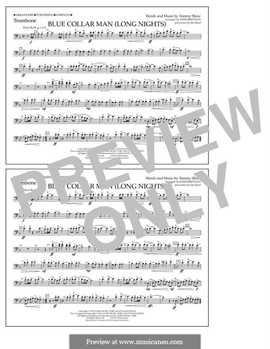 Blue Collar Man (Long Nights): Trombone part by Tommy Shaw