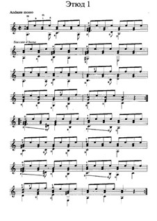 Ten Etudes: Complete set by Antonio Cano Curriella