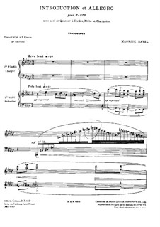 Introduction and Allegro, M.46: For two pianos four hands by Maurice Ravel