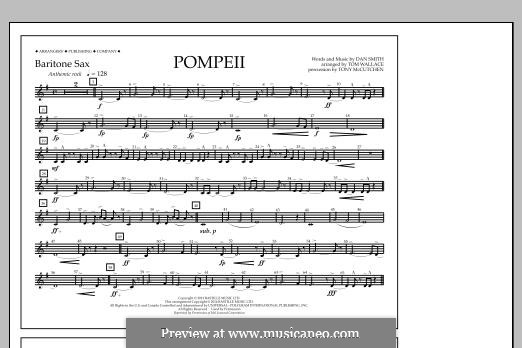 Pompeii (arr. Tom Wallace): Baritone Sax part by Daniel Campbell Smith