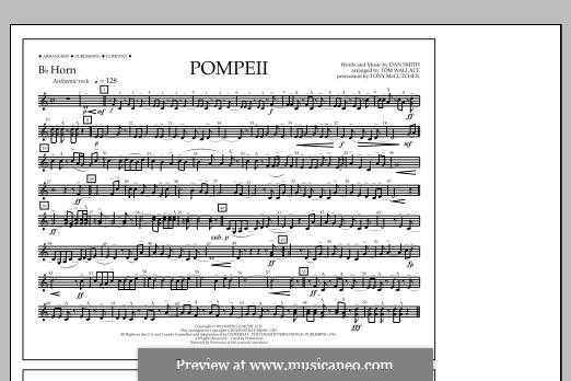 Pompeii (arr. Tom Wallace): Bb Horn part by Daniel Campbell Smith