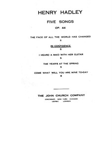 Five Songs, Op.44: No.2 In Confidence by Henry Kimball Hadley