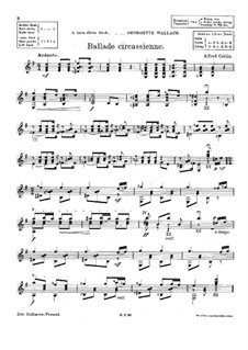 Ballade Circassienne: For guitar by Alfred Cottin