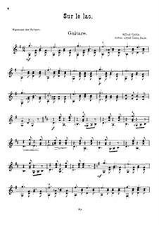 Sur le lac: For guitar by Alfred Cottin
