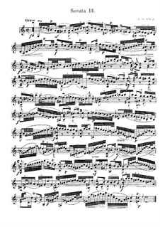 Sonata for Violin No.2 in A Minor, BWV 1003: For a single performer by Johann Sebastian Bach
