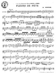Fleurs de Fête: For guitar by Alfred Cottin