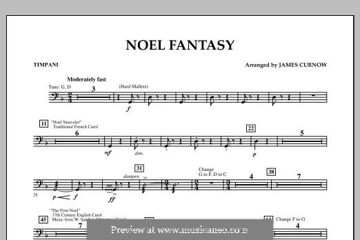 Noel Fantasy by J. Curnow - sheet music on MusicaNeo