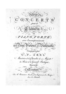 Six Concertos for Strings and Keyboard, Op.11: Violin I part by Carl Friedrich Abel