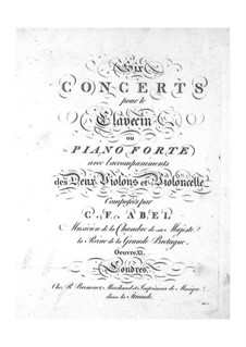 Six Concertos for Strings and Keyboard, Op.11: Cello part by Carl Friedrich Abel