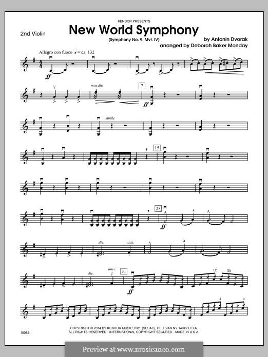 Movement IV: Violin 2 part by Antonín Dvořák