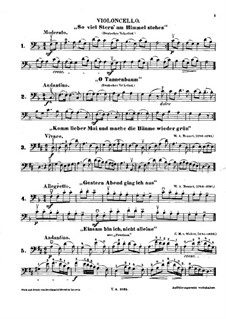 Our Favorites: For cello and piano – cello part by Giovanni Paisiello, Giacomo Meyerbeer, Étienne Méhul, Carl Reinecke, Albert Lortzing, Johann Friedrich Reichardt, Hans Georg Nägeli, Henry Carey