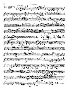 Three Quartets for Flute and Strings, Op.17: Violin part by Franz Alexander Pössinger