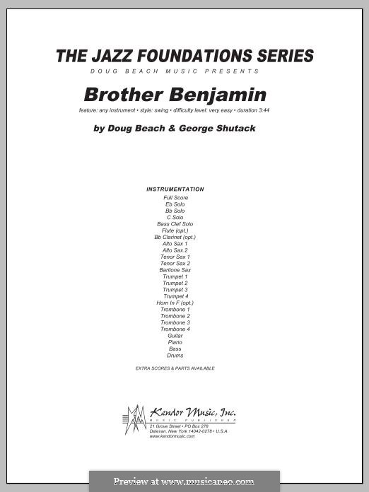 Brother Benjamin: Full Score by Doug Beach