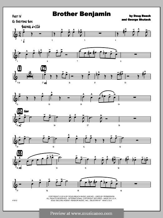 Brother Benjamin: Eb Baritone Sax part by Doug Beach