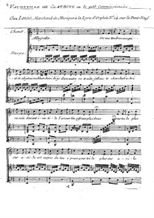 Claudine, ou Le Petit Commissionnaire: Vaudeville de Claudine, for voice and harp by Antonio Bartolomeo Bruni