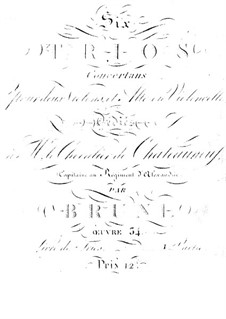 Six Trios for Two Violins and Viola, Op.34: Trios No.1-3 – violin I part by Antonio Bartolomeo Bruni