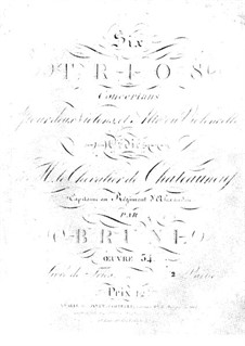 Six Trios for Two Violins and Viola, Op.34: Trios No.4-6 – violin I part by Antonio Bartolomeo Bruni