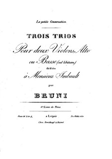 Six Trios for Two Violins and Viola, Op.36: Book I – violin I part by Antonio Bartolomeo Bruni