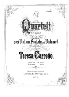 String Quartet in B Minor: String Quartet in B Minor by Teresa Carreño