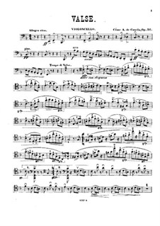 Waltz for Cello and Piano, Op.52: Solo part by Cesar Casella