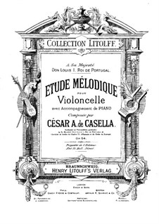 Melodic Etude for Cello and Piano, Op.54: Score by Cesar Casella