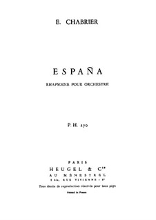 España: Full score by Emmanuel Chabrier