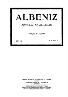 No.3 Sevilla: For violin and piano by Isaac Albéniz