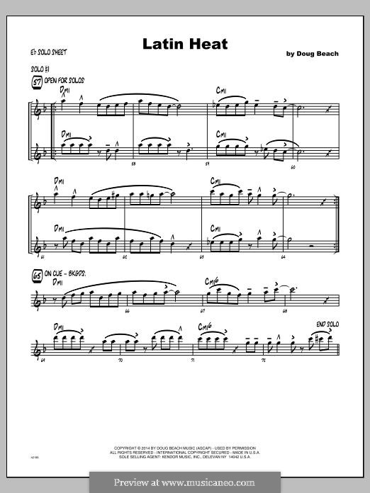 Latin Heat: Eb Solo Sheet part by Doug Beach