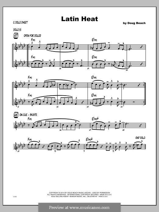Latin Heat: C Solo Sheet part by Doug Beach