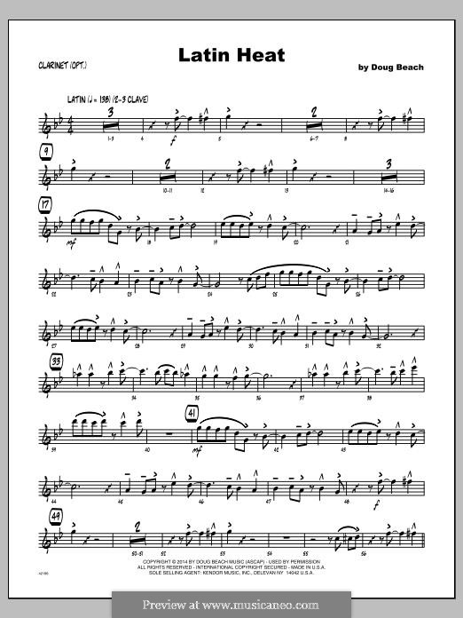 Latin Heat: Clarinet part by Doug Beach